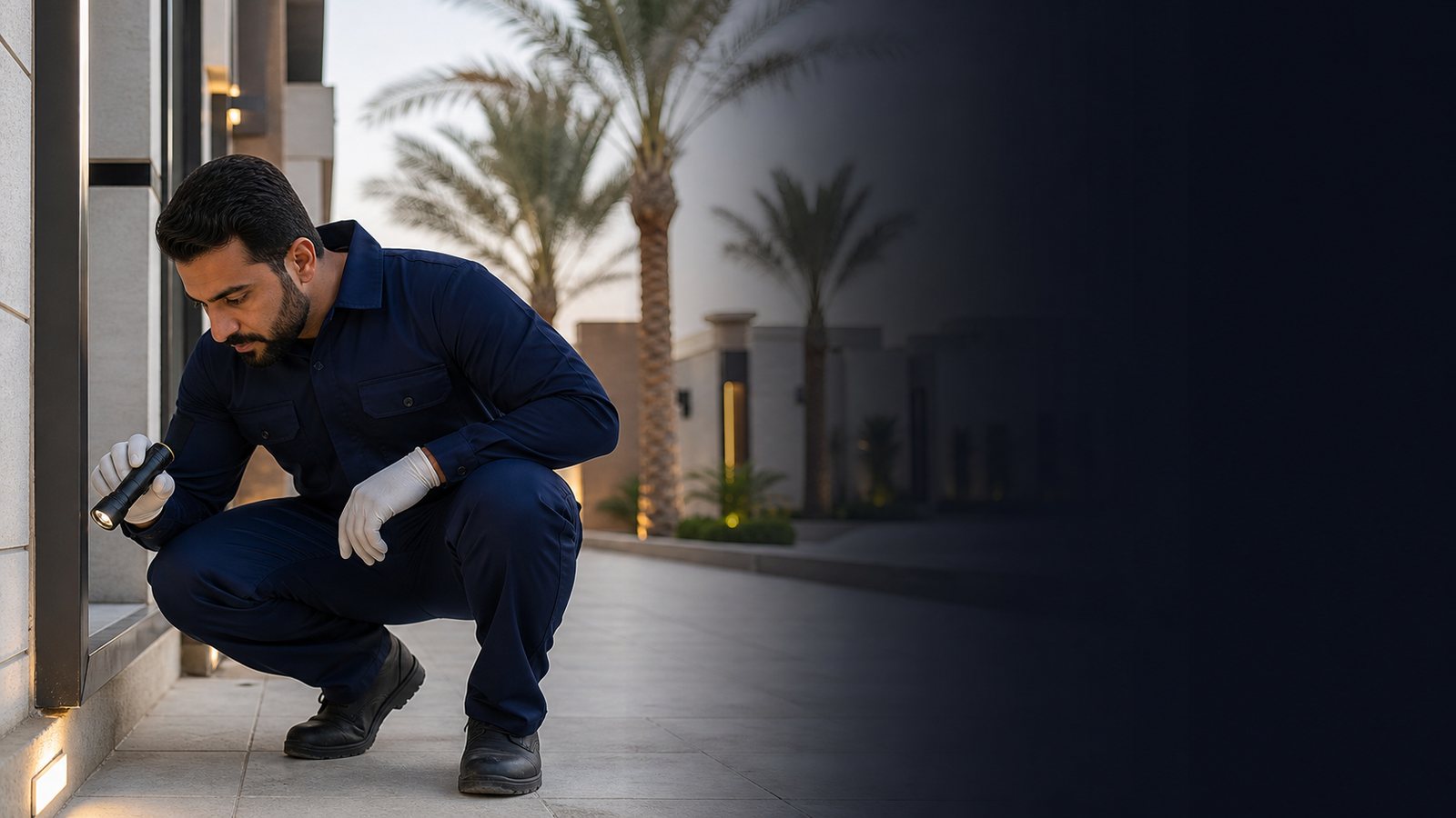 فني HMD يفحص مدخل منزل في المملكة