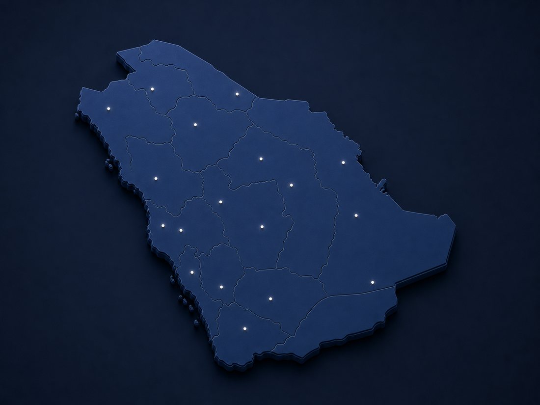 خريطة تغطية HMD للمملكة العربية السعودية